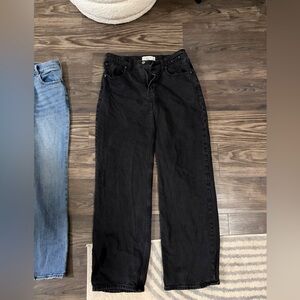 Abercrombie & Fitch Black Loose High Ride  Jeans